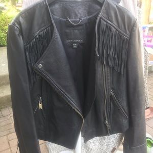 Banana republic genuine leather jacket